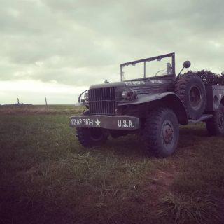 Took the Dodge for a little test drive out back. Looks like i need do do some work on the steering, the rest sounds and works like a charm. . . . . . #ww2 #armytruck #armytrucktom #armytruck #dodge #dodgewc #dodgewc51 #wc51 #usww2 #legervoertuig #legervoertuigen #wo2 #projectcar #ww2truck #beeb